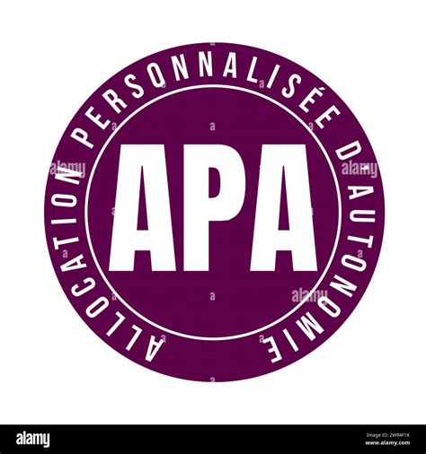 Personalized autonomy allowance symbol icon called APA allocation ...