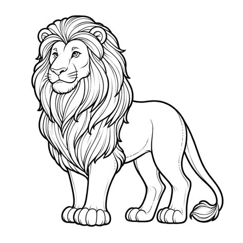 Coloriage Lion Majestueux