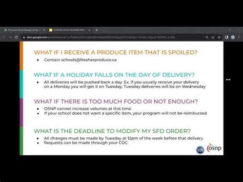 School Food Delivery Program – Ontario Student Nutrition Program – Southwest Region