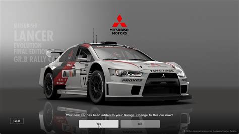 Gran TurismoSPORT Mitsubishi Lancer Evolution Final Edition Gr B