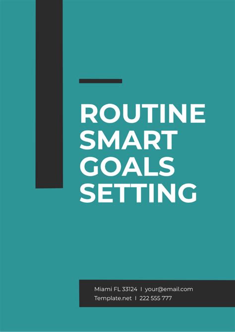 Routine Smart Goal Setting Template Edit Online And Download Example