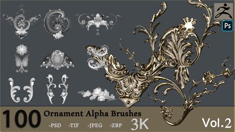 Ornament Alpha Brushes And Alphas FlippedNormals