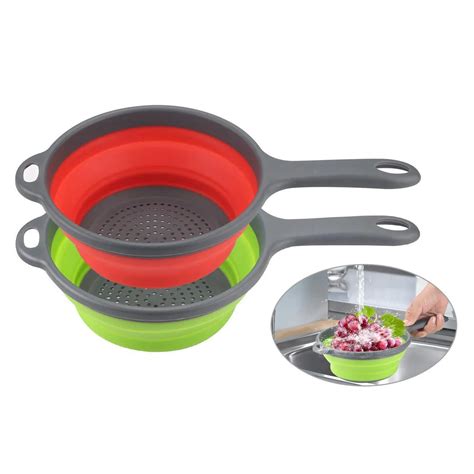 Practical Colander Set Kitchen Collapsible Colandersspace Saver