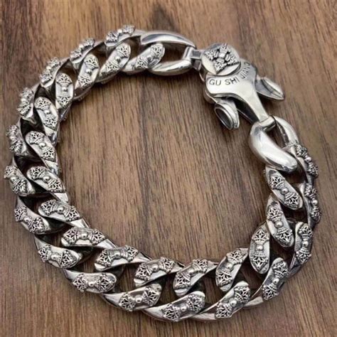 925 sterling silver Vintage style Personality Fashion Bracelet ...