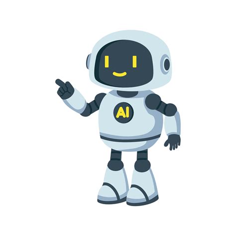 artificial intelligence assistant robot finger point 36884951 Vector