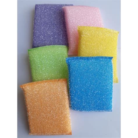 Jual Spon Spons Cuci Piring Warna Warni Serbaguna Sponge Sabut Jaring