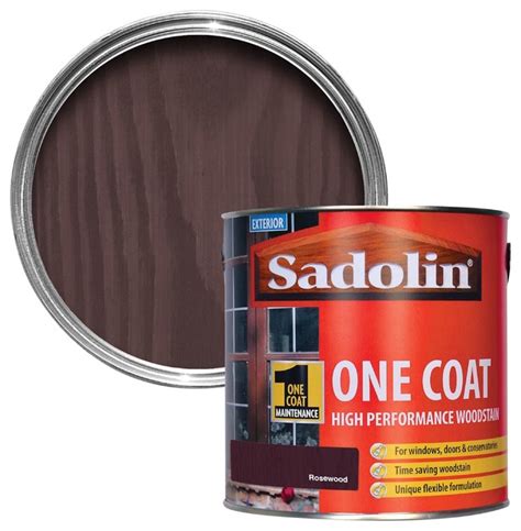 Sadolin One Coat Rosewood Semi Gloss Woodstain 2 5L Traditional