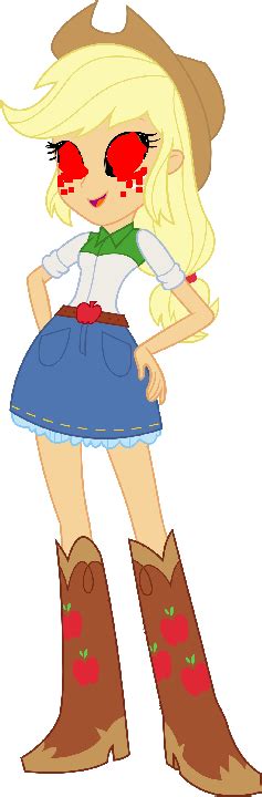 2936446 Safe Artist Logofan100 Applejack Human Equestria Girls