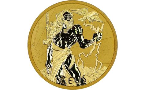 Tuvalu Olympische Götter 1 Ausgabe Zeus 2021 1 oz Gold