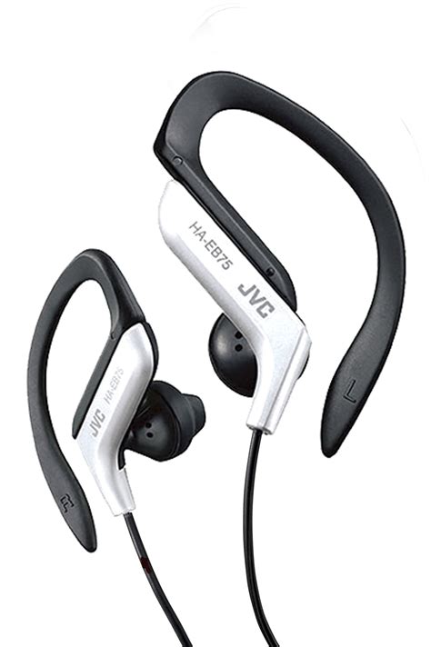 Jvc Haeb75wn Clip Style Sports Headphones Powerful Sound With Bass Boost White