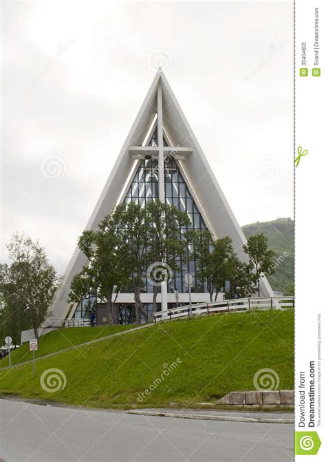 Tromso Arctic Cathedral Church Stock Image - Image of christian, tromso ...