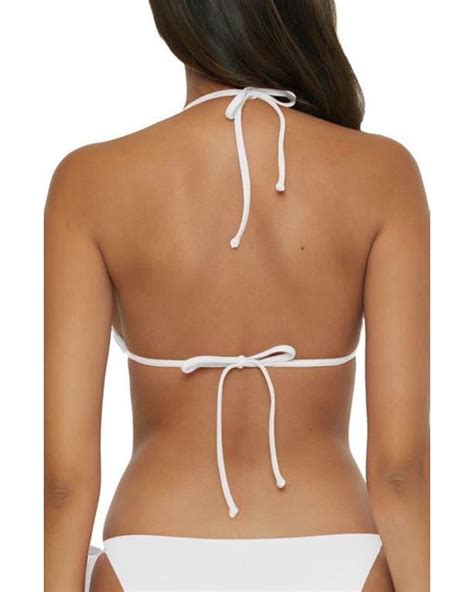 Becca Color Code Triangle Bikini Top In Brown Lyst