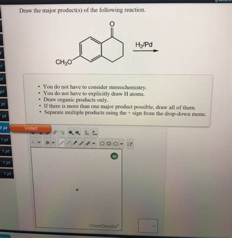 Solved Draw The Major Product S Of The Following Reaction Chegg