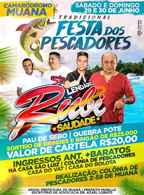 O Lendario Rubi Saudade Festa Dos Pescadores MuanÁ 30 06 2019 Dj