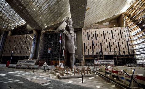 Grand Egyptian Museum Begins Installation Of New 42 Piece Staircase