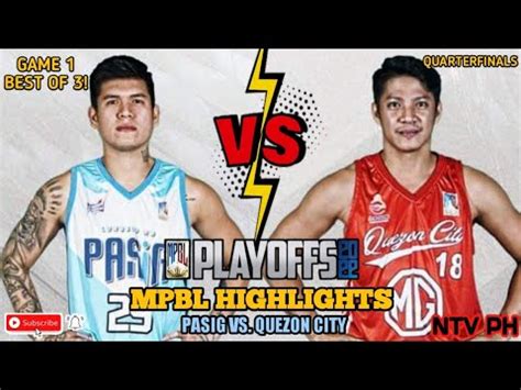 MPBL HIGHLIGHTS PASIG VS QUEZON CITY YouTube