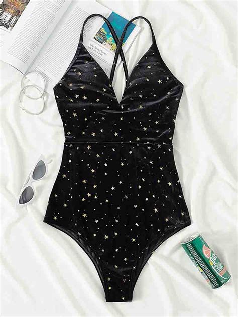 Black Sexy Deep V Backless One Piece Swimsuit On Luulla