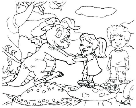 Cassie Emmy and Max coloring pages of dragon tales - Coloring Pages