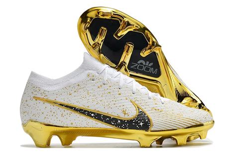 2023 Nike Air Zoom Mercurial Vapor XV Elite FG Gold White Football Boots