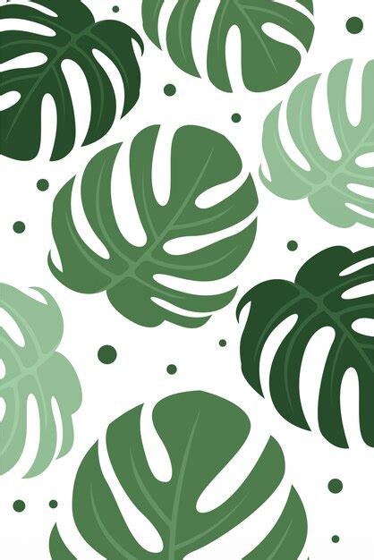 Premium Vector Monstera Leaf Flower Wall Art Poster Monstera Leaf