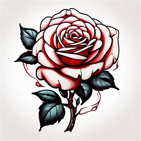 Dibujo De Flores De Rosa Ilustración De Rosas Diseño De Tatuajes De Rosas Arte Temático De Rosas