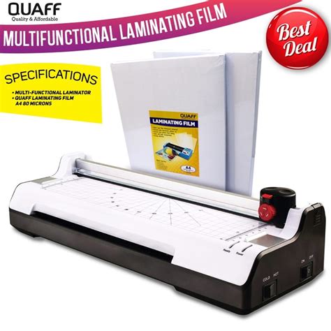 Quaff Cuyi 6in1 Mini Laminating Machine Hot Cold Reverse