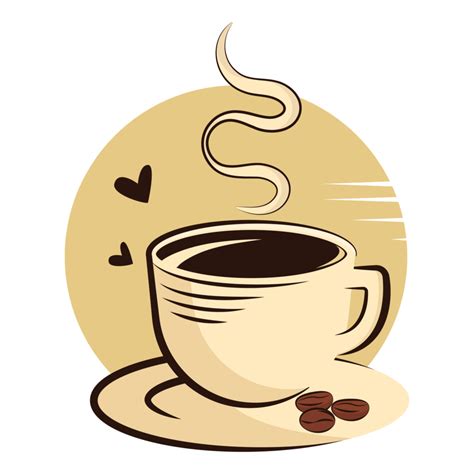 A Cup of Coffee with Coffee Beans and Heart Sign 26960352 PNG