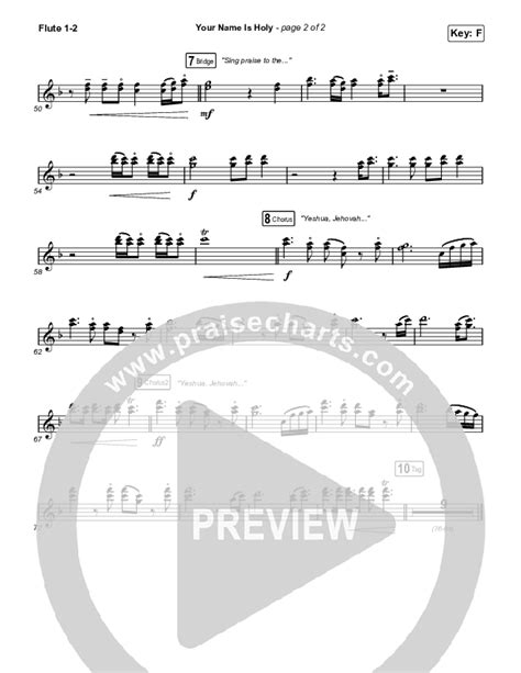 Your Name Is Holy Flute Sheet Music PDF Phil Wickham PraiseCharts