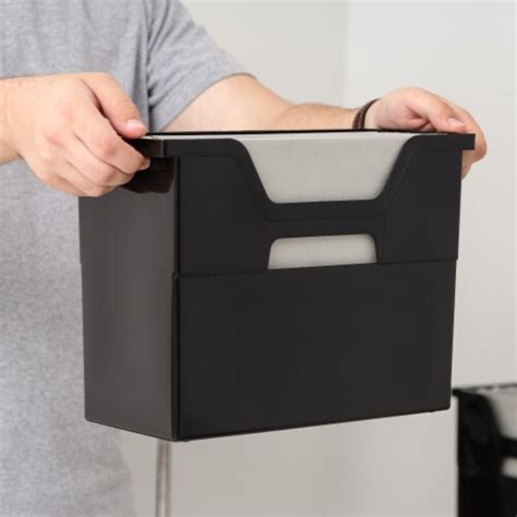 Iris Usa Letter Legal Size Plastic File Box 6 Pack Black 6 Units