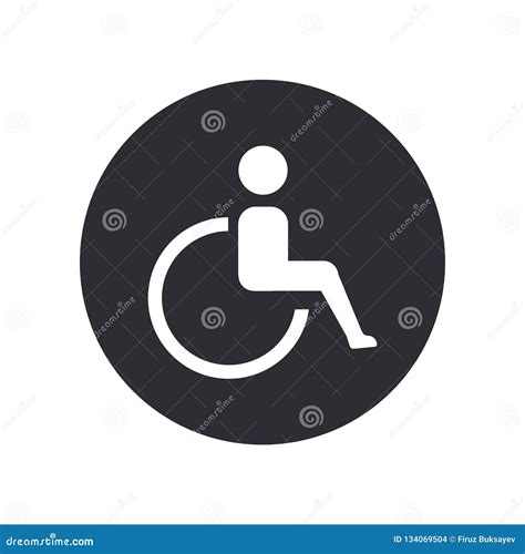 Signe Et Symbole De Vecteur D icône De Fauteuil Roulant D isolement Sur