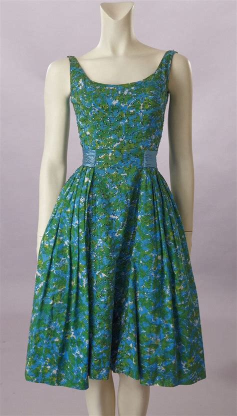 Greenblue Floral Sundress Wrhinestones Blue Floral Sundress