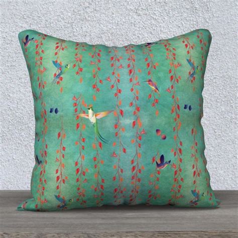 Hummingbird Pillow Etsy