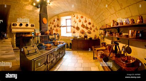 Panorama Of The Old Kitchen In Chateau De Chenonceau Loire Valley