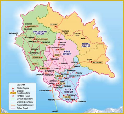 Tourist Map Of Himachal Pradesh Free - Infoupdate.org