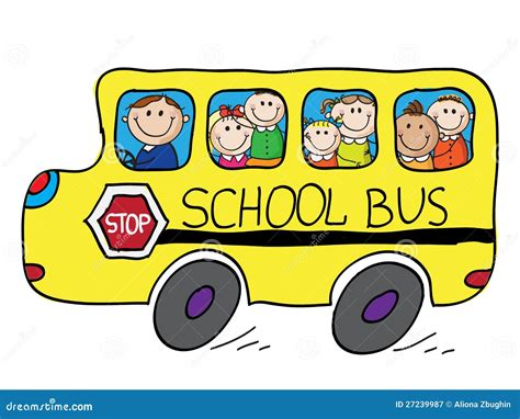 School Bus Cartoon Vector | CartoonDealer.com #27239987