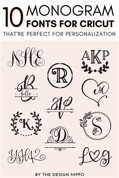 10 Best Monogram Fonts For Cricut Artofit