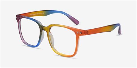 Freedom Square Rainbow Full Rim Eyeglasses Eyebuydirect Canada