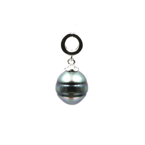 Silver Pendant And Circled Pearl PEA20 Les Merveilles Du Pacifique