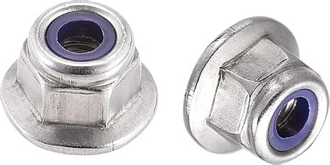 Amazon Uxcell M4 Nylon Insert Hex Lock Nuts With Flange 304