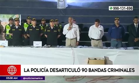 Policía Nacional Desarticuló 90 Bandas Criminales En Febrero