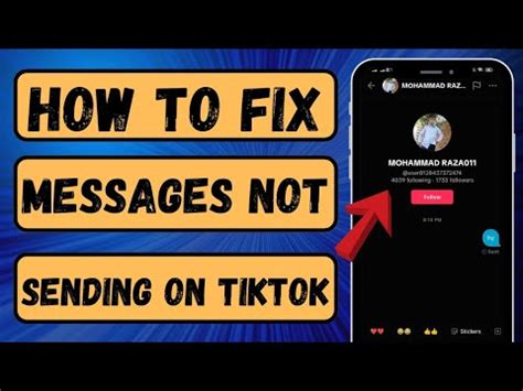 How To Fix Messages Is Not Sending On Tiktok Messages Not Sending On