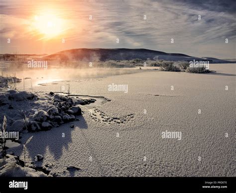 Winter, Lake Myvatn, Iceland Stock Photo - Alamy