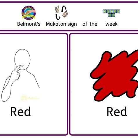 Makaton Sign For Red