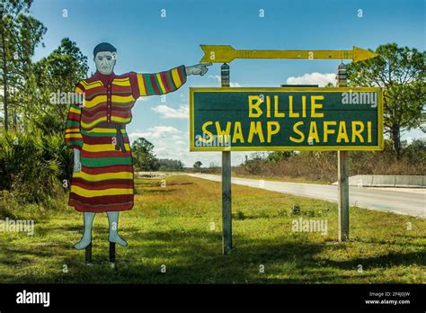 The Road Entrance Sign To The Seminole Tribe Of Floridas Billie Swamp