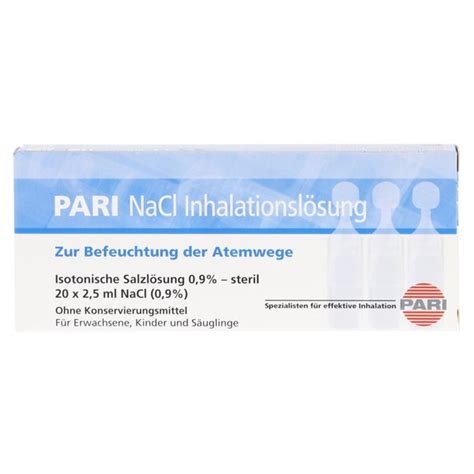 PARI NaCl Inhalationslösung 20X2 5 ml 20X2 5 ml online kaufen DocMorris