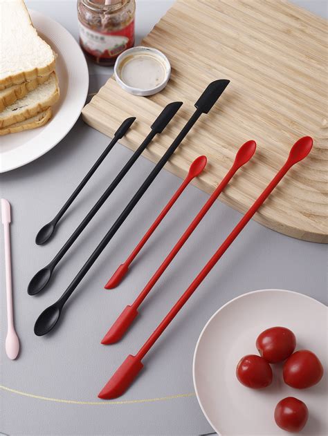 Pcs Random Silicone Double Head Spatula Set Mini Spatula Jam Spatula