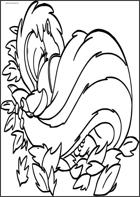 Bambi S Flower The Skunk Flower Sleep Free Printable Coloring Pages