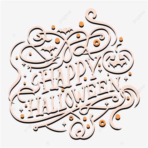 Happy Halloween Hand Lettering Vector Halloween Hand Letter Png And