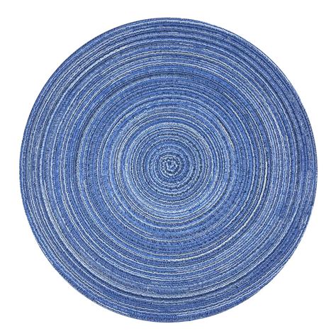 Wrapables® 15 Woven Round Placemats Set Of 6 Blue