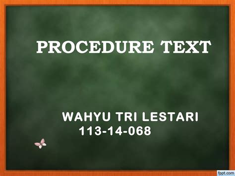 Definisi Procedure Text